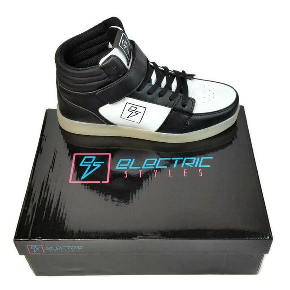 Electric Styles Shoes Electric Styles Led Shoes Mens Light Up Glow Sneakers High Top Bolt
